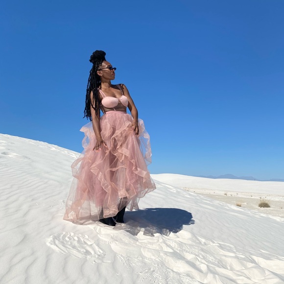 BEAUTIFUL sheer and tulle maxi dress - Picture 1 of 8